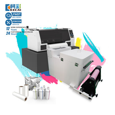KECAI Desktop Mejor pequeño 30Cm XP600 Impresora de cabeza A3 DTF Impresora con máquina de sacudida de polvo