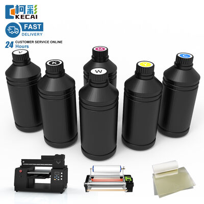Buen precio KECAI China Fabricante 1000ML LED neutro Tinta UV dura blanda CMYKWV para cabeza de impresión de impresora Epson Anti obstrucción Alta rapidez de color en línea