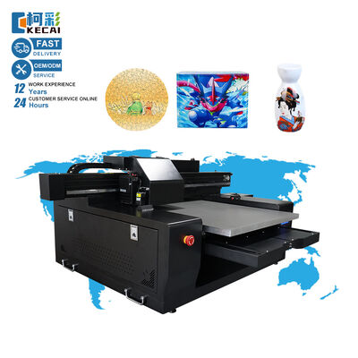 Guter Preis KECAI 6090 UV Flatbet Drucker für Glas Acryl Holz Papier Einkaufstasche Tabletten Karton Box Logo Druckmaschine UV Led Drucker Online