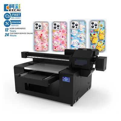 Bon prix KECAI – imprimante à plat Uv A2 5060, haute vitesse, pour coque de téléphone en acrylique, Film ab, étiquette autocollante en cristal, Machine d'impression de logo en ligne