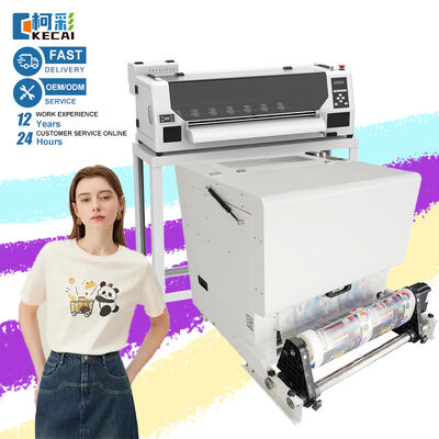 Bon prix KECAI 24 pouces Dtf double tête Xp600/I1600/I3200 imprimantes à jet d'encre directement sur Film transfert de chaleur A1 DTF imprimante avec agitateur de poudre en ligne