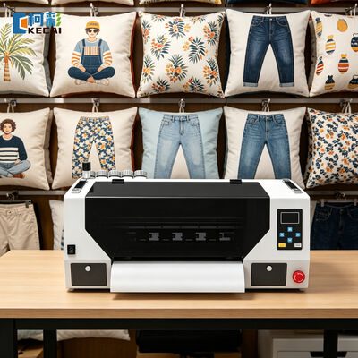 Buen precio KECAI Venta caliente XP600 Cabeza de impresión doble A3 máquina de impresión DTF de inyección de tinta de 30CM textil digital ropa de camiseta rápida totalmente automática en línea