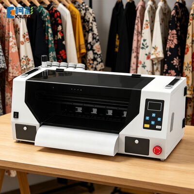 Buen precio KECAI Impresora DTF A3 30cm Impresora de película de PET de doble cabeza T-shirt máquina de impresión de escritorio precio de fábrica automático en línea