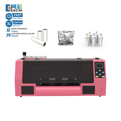 Good price KECAI China Manufacturer Inkjet Desktop Printer A3 30CM Printer logo Clothing Costume Product Single-head XP600 DTF Pink Printer online